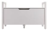 Pull-Out Storage Bench with Cut-out Handles, 36 x 17 x 22-in, White