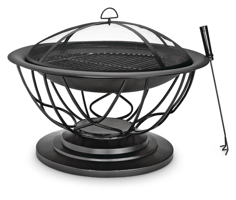 Savona Round Wood-Burning Outdoor Fire Bowl/Fire Pit, 29.5 x 20-in N8157