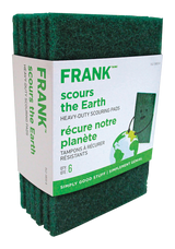 FRANK Heavy-Duty Scouring Pads / Scrub Sponges, 6-pk
