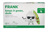 FRANK Tall Organic Compostable Food Waste Bags, 10-pk, 49-L