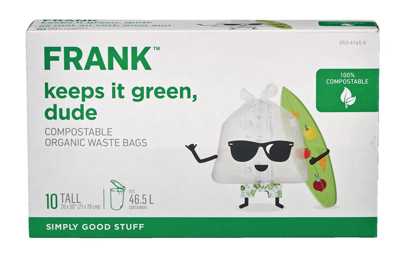 Tall Organic Compostable Food Waste Bags, 10-pk, 49-L O3759