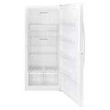 GE 21.3 cu. ft. White Upright Freezer with Exterior Adjustable Temperature Control