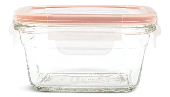 Square Glass Food Storage Container with Leakproof Lid, 405-mL M7844