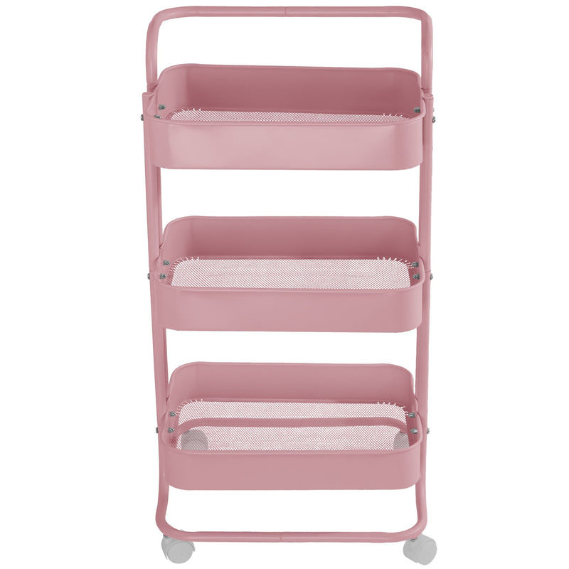 Three-Tier Utility Cart, Pink W4304