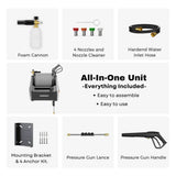 Grandfalls Pressure Washer 2100 PSI,with 100ft retractable soft hose