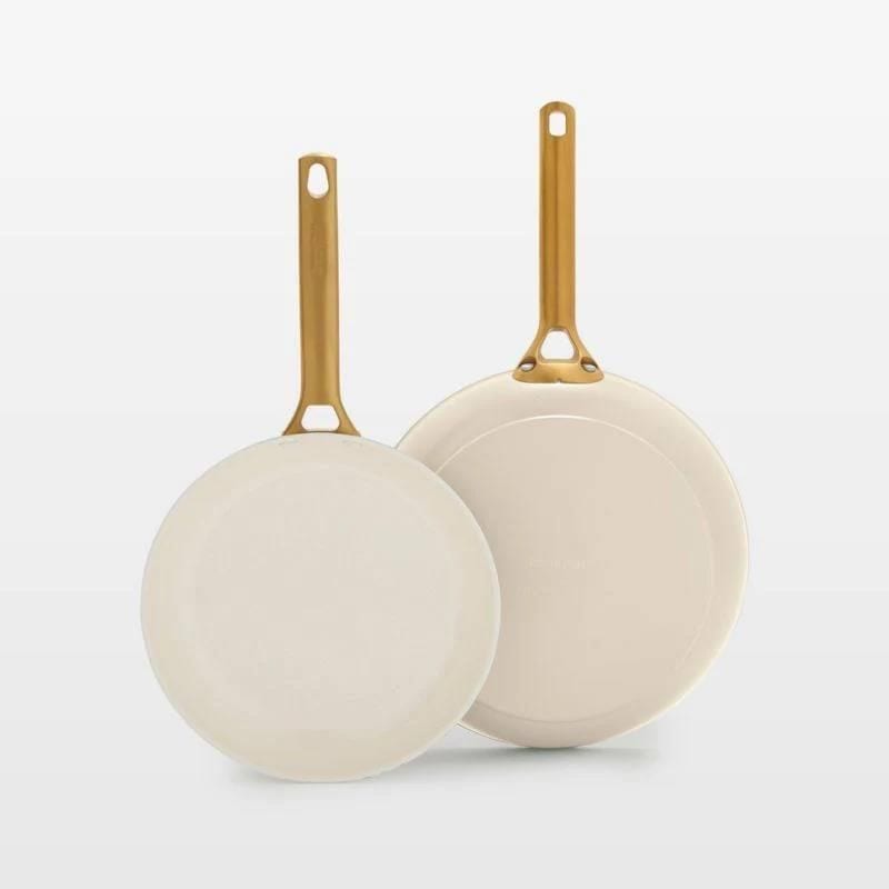 Luxe 2pc Ceramic Frypan set - cream