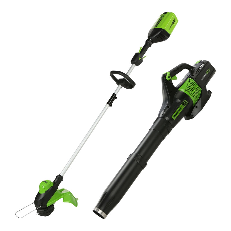 60V 13-in String Trimmer & 540CFM/140MPH Blower Combo Kit with 4.0Ah Battery & Charger H3924