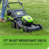 60V 17-in Push Lawn Mower with 4.0 Ah Battery & 3A Charger