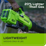 60V 630CFM 170MPH Leaf Blower 2.5Ah Battery 3A Charger