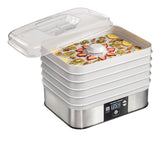 Digital Food Dehydrator with Adjustable Thermostat, Grey