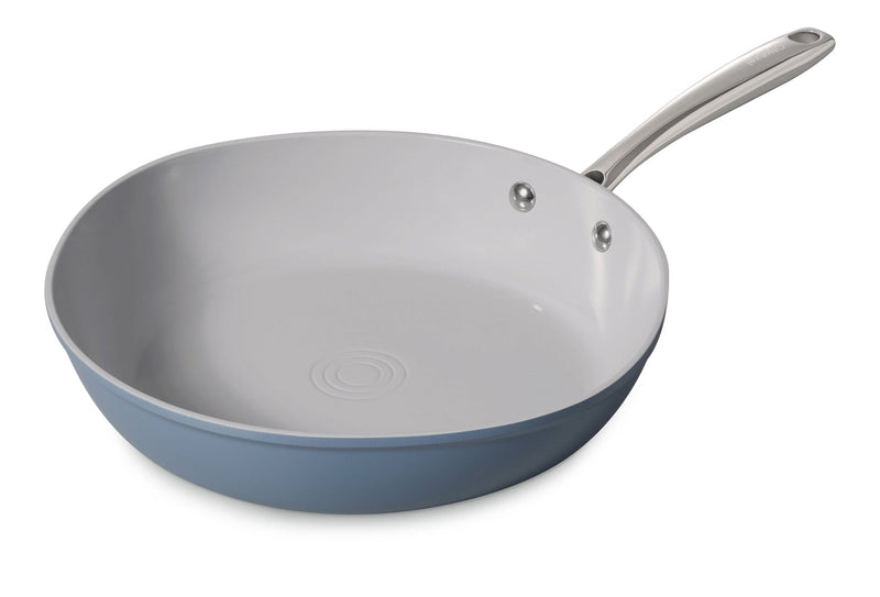 The Rock O Naturel Ceramic Frypan, Dishwasher & Oven Safe, Blue, 10-in Y9555