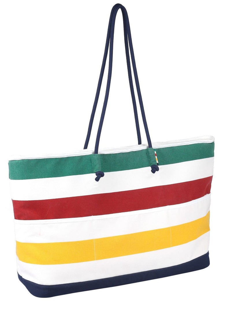 Stripes Insulated Canvas Cooler Bag, Navy E6399