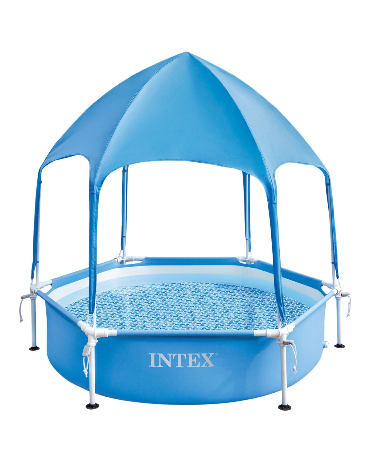 6-ft x 15-in Canopy Metal Frame Wading Pool