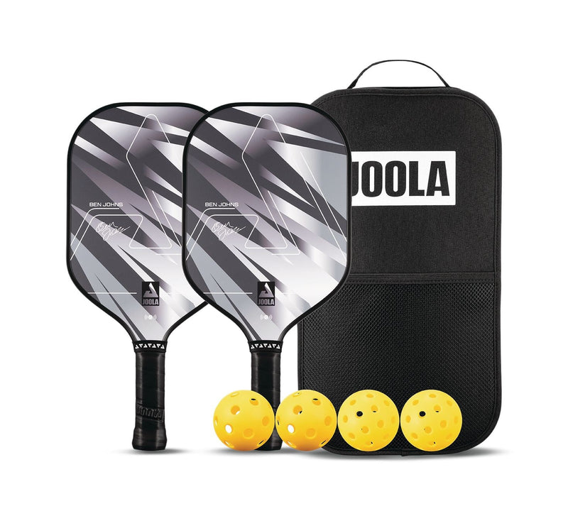 Silver Lightning 10mm Pickleball Paddle & Indoor/Outdoor Ball Set, Black X9839