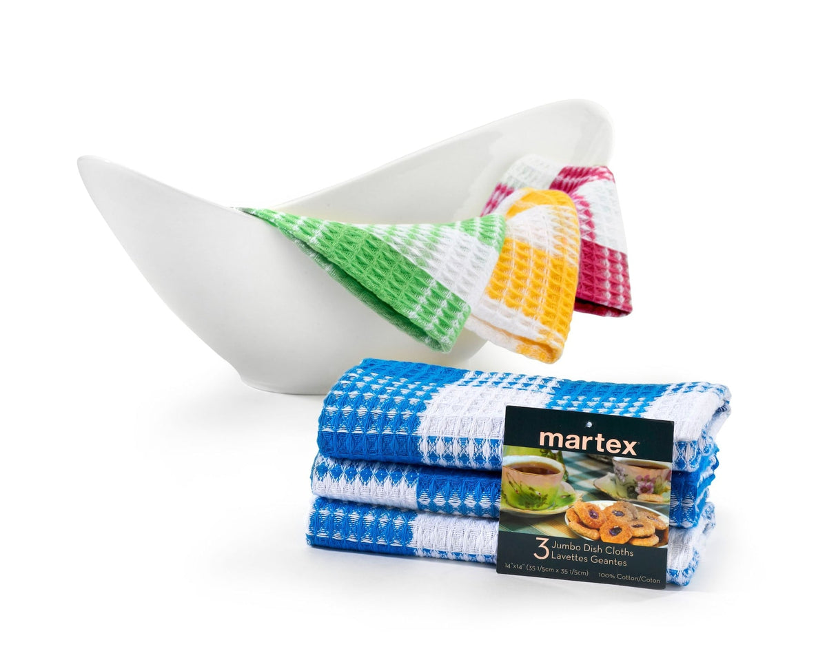 Jumbo Dishcloths, 3-pk, Assorted Colours