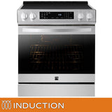 30 in. 5 cu ft. Stainless Steel Digital Control Induction Range with True Convection and Air Fry