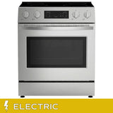 30 in. 5 cu ft. Stainless Steel Front Control Electric Range with Air Fry and True Convection