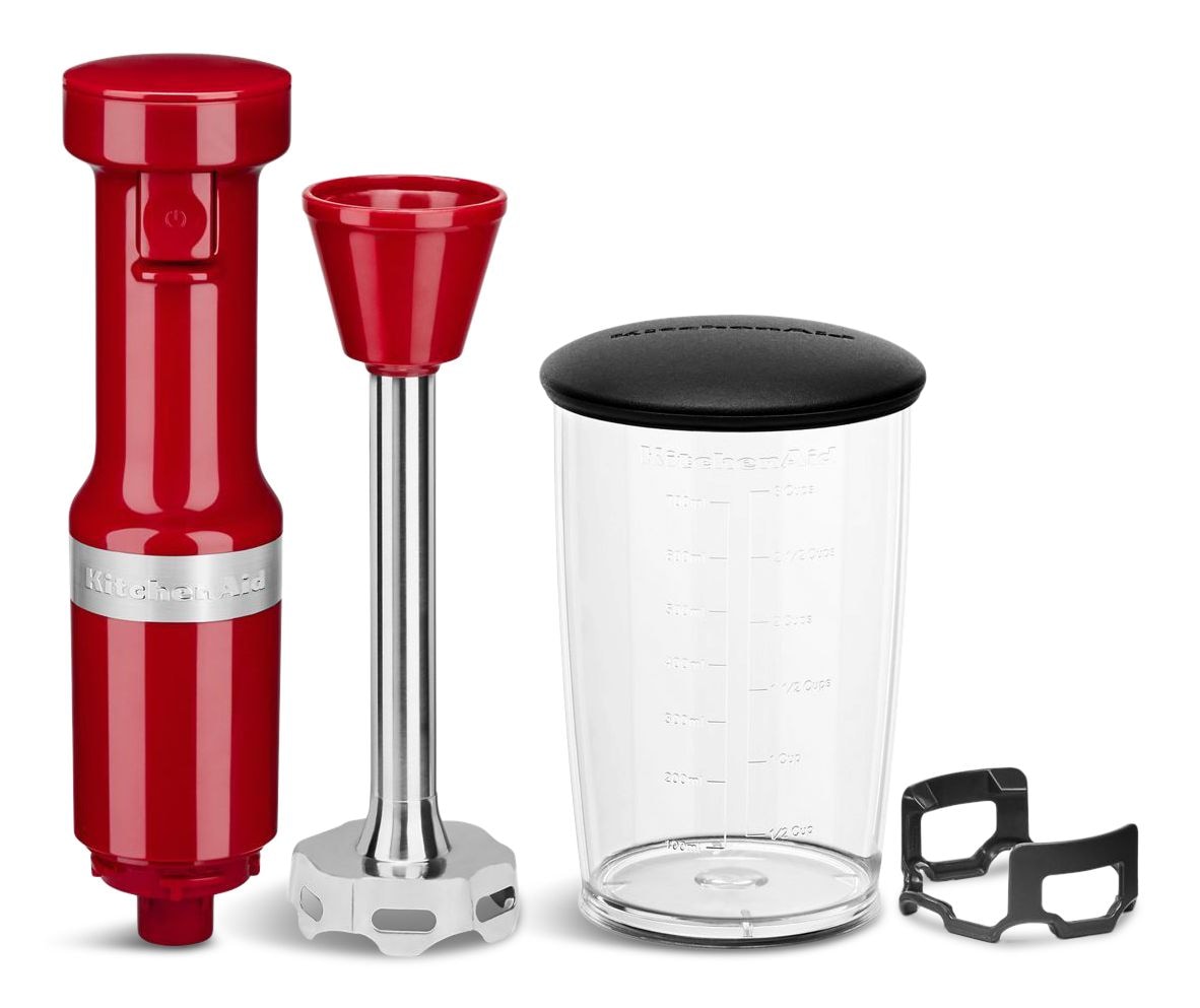 Variable Speed Corded Hand Blender with Blending Jar, Empire Red