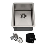 Standart PRO 16-Gauge Undermount Single Bowl Stainless Steel Kitchen Bar Sink, 14-in
