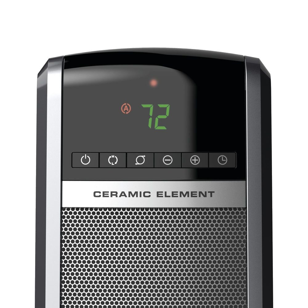 1500W Digital Tower Ceramic Space Heater withRemote Control, 1500W, Black, 30-in
