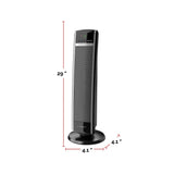 1500W Digital Tower Ceramic Space Heater withRemote Control, 1500W, Black, 30-in