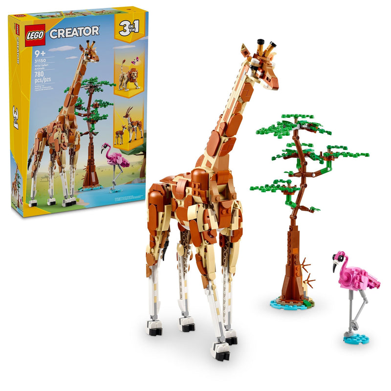 Creator 3-in-1 Wild Safari Animals - 31150, 780-pcs, Ages 9+ T635
