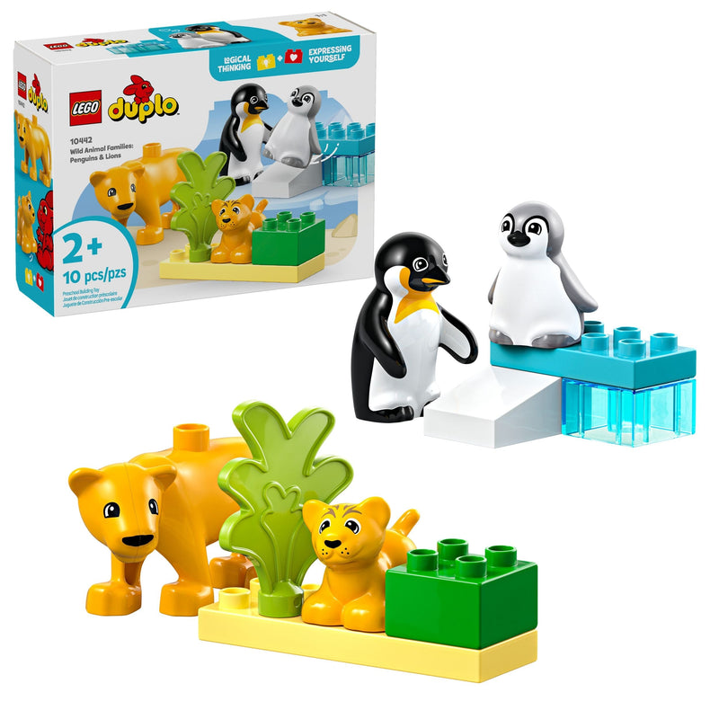 Wild Animal Families: Penguins & Lions Toy Building Set - 10442, 10-pcs, Ages 2+ E7965