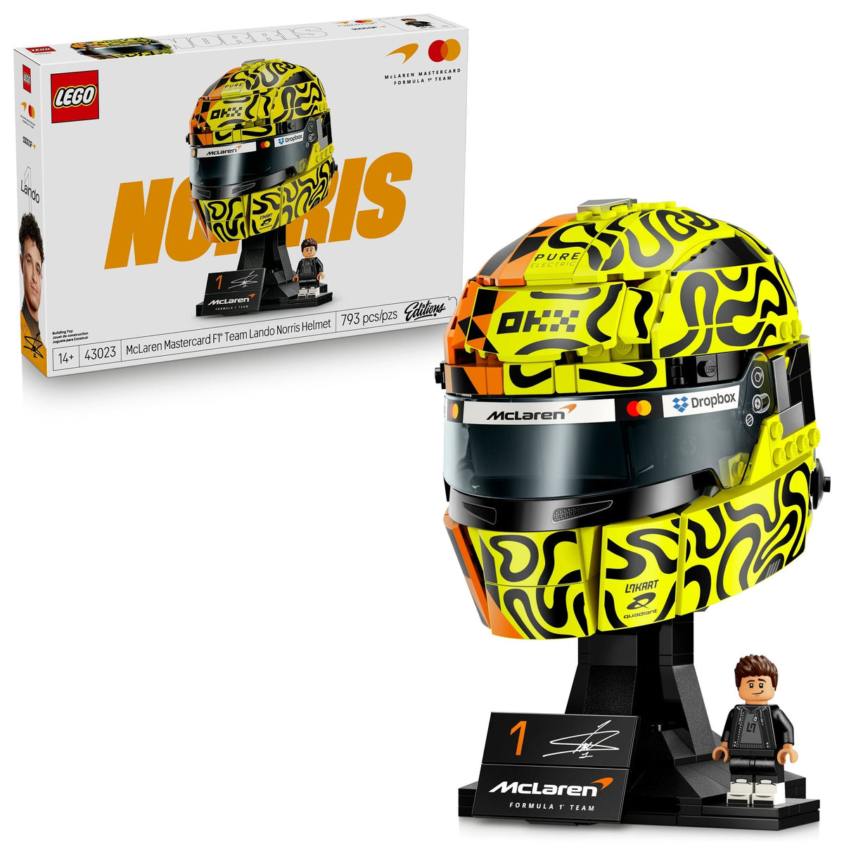 Editions Mastercard Lando Norris Helmet - 43023, 793-pcs, Ages 14+