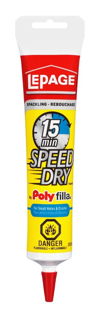 15-Minute Speed Dry Spackling, Fills Small Holes & Cracks, White, 162-mL O7952