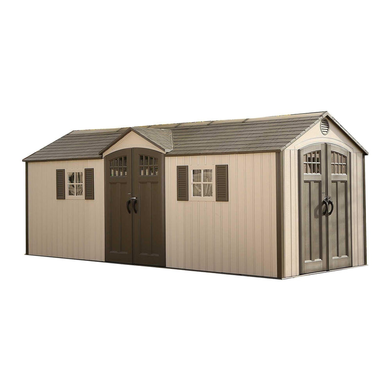 Outdoor Storage Shed with Dual Side Entry, 20 x 8-ft V185