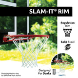 Lifetime Portable Adjustable Basketball Backboard, Hoop & Net System, 48-in