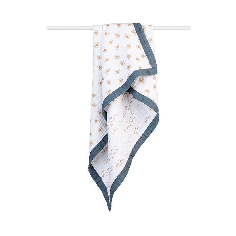 3-Ply Sun & Fish Reversible Muslin Blanket J114