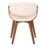 Symphony Faux Leather Dining/ Accent Chair, Cream