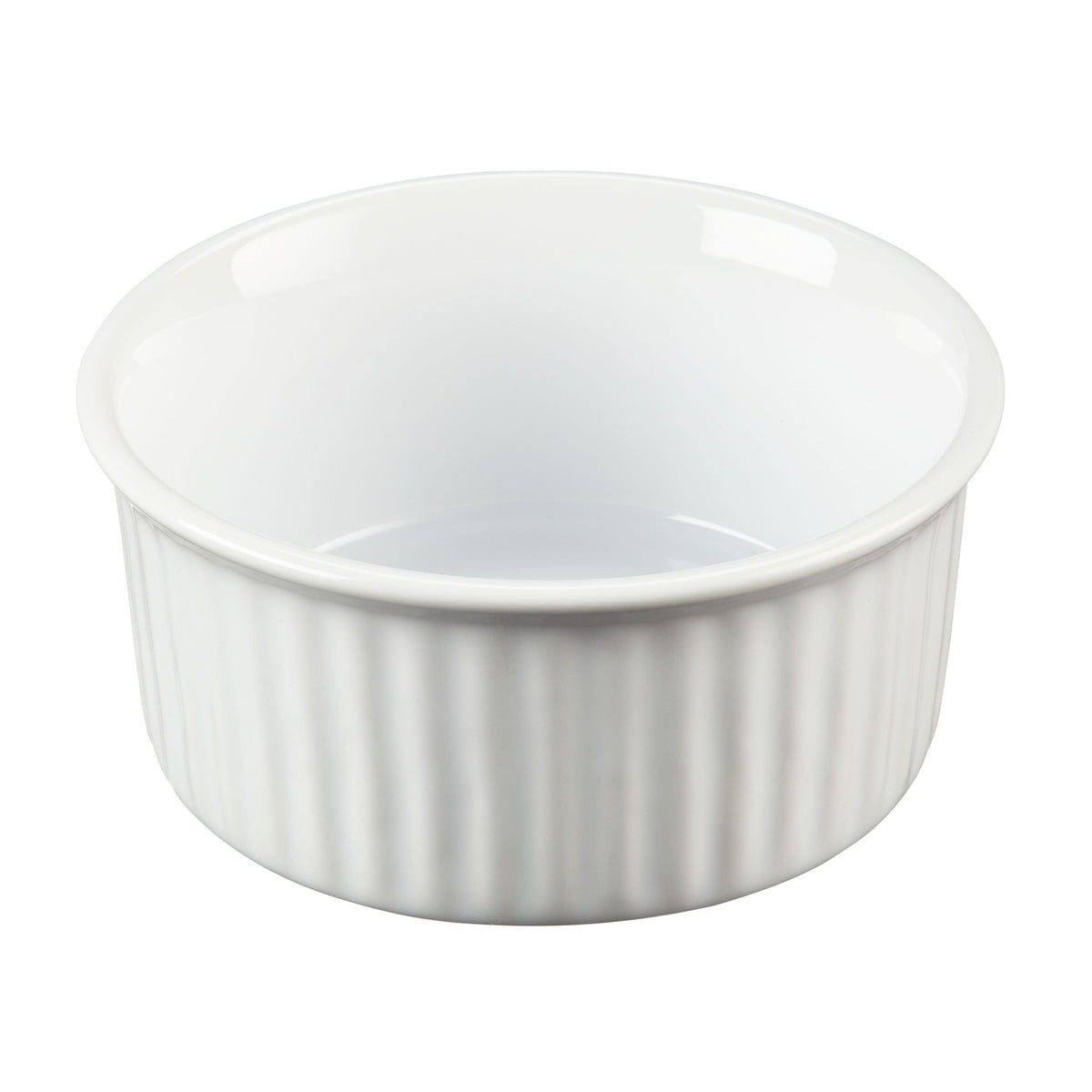 Ceramic Ramekin, White, 4.92 x 2.36-in