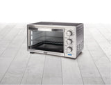 Convection Toaster Oven with 4 Functions, Stainless Steel, Black, 6-Slices