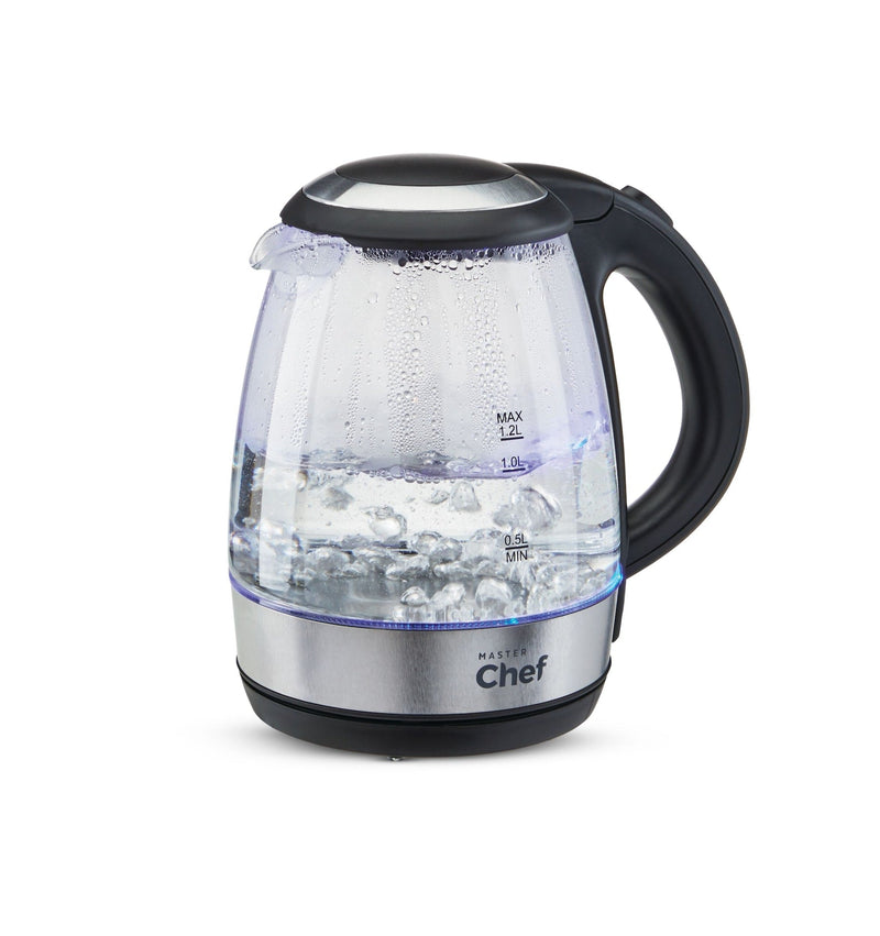 Cordless Electric Kettle with Auto Shut Off & Blue Light, Glass, 1.2L V2452