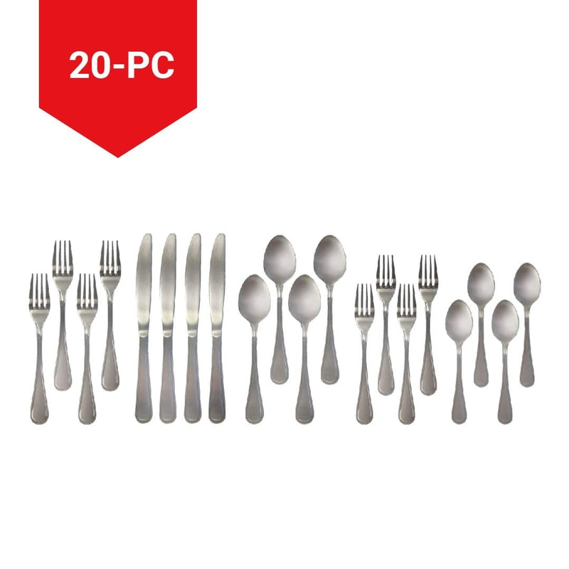 Round Stainless Steel Flatware Set, Serves 4, 20-pc G5474
