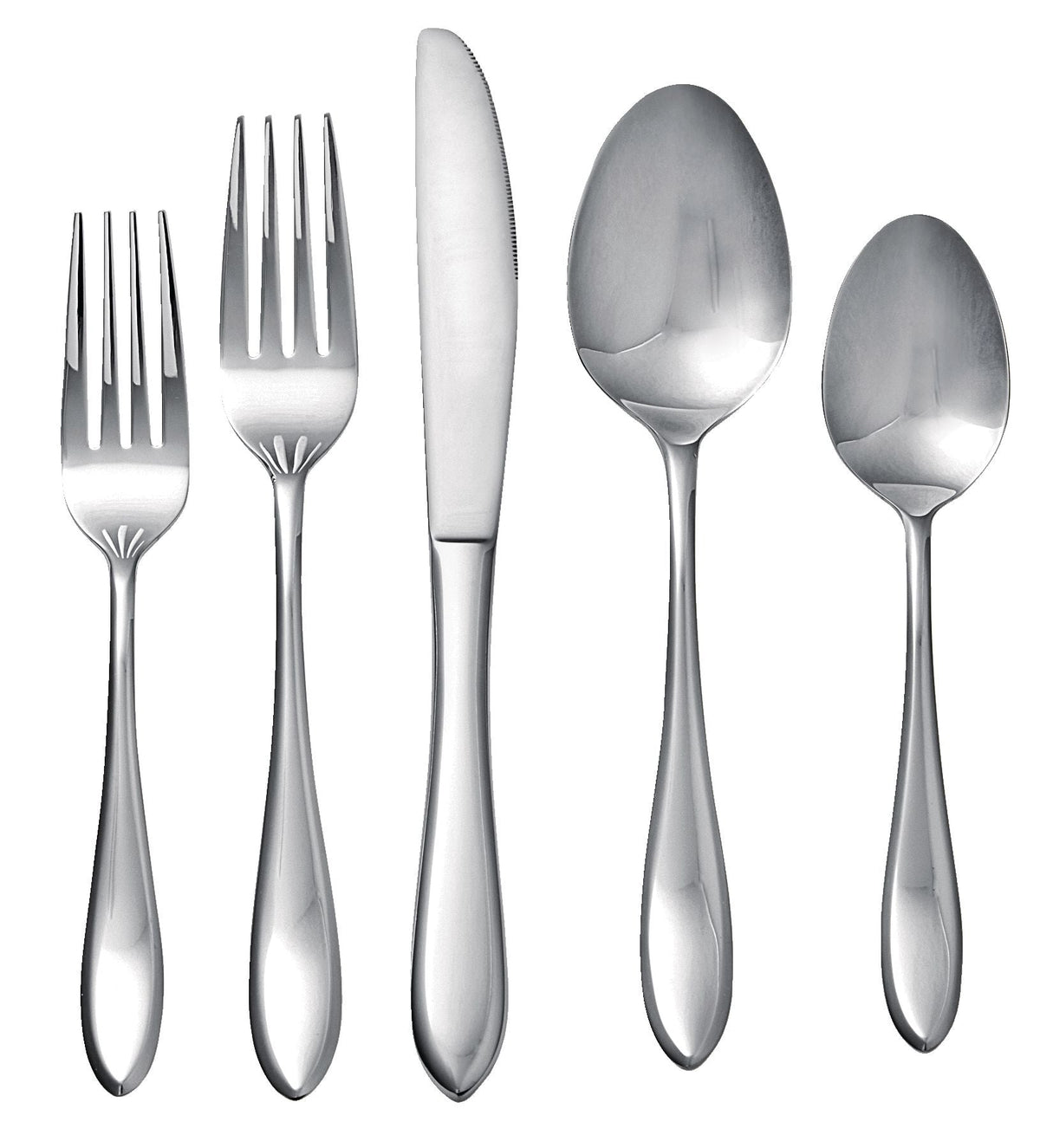 Stainless Steel Flatware Set, Serves 12, 60-pc