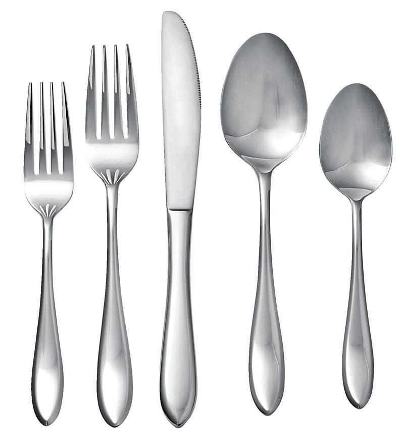 Stainless Steel Flatware Set, Serves 12, 60-pc I1614