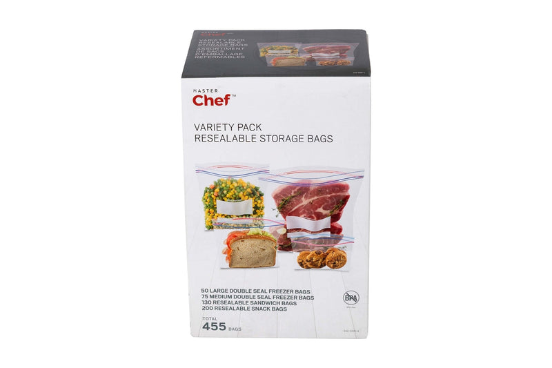 Zipper Food Storage Bag Variety Pack, 455-pk U2913