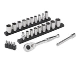 25 Piece 1/4" Drive Socket Set