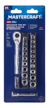 25 Piece 1/4" Drive Socket Set