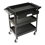 3-Tier Work Cart with Swivel Casters, 250-lb