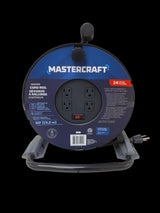 50-ft 14-Gauge Black Cord Reel with Stand