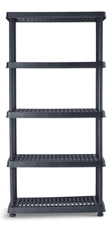 Adjustable 5-Shelf Resin/Plastic Storage Rack/Shelving Unit, 36 x 18 x 72-in