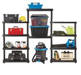 Adjustable 5-Shelf Resin/Plastic Storage Rack/Shelving Unit, 36 x 18 x 72-in