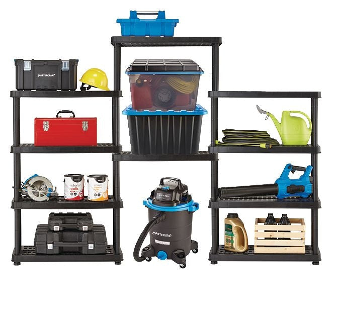 Adjustable 5-Shelf Resin/Plastic Storage Rack/Shelving Unit, 36 x 18 x 72-in