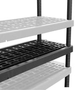 Adjustable 5-Shelf Resin/Plastic Storage Rack/Shelving Unit, 36 x 18 x 72-in