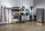 Adjustable 5-Shelf Steel Metal & Wood Storage Rack / Shelving Unit, 36 x 16 x 72-in