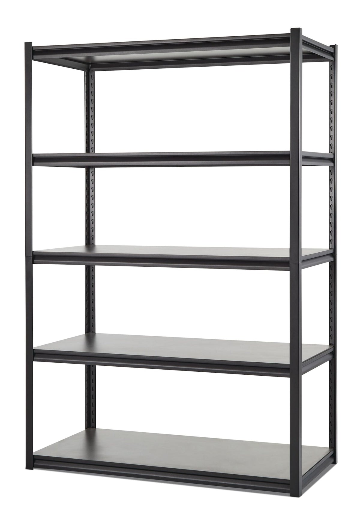 Adjustable 5-Shelf Steel Metal & Wood Storage Rack/Shelving Unit, 48 x 24 x 72-in